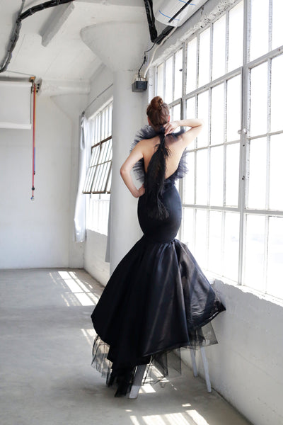 sachin and babi light blue dress The Siena Mini Dress in Black Swan  Wild Rose & Sparrow