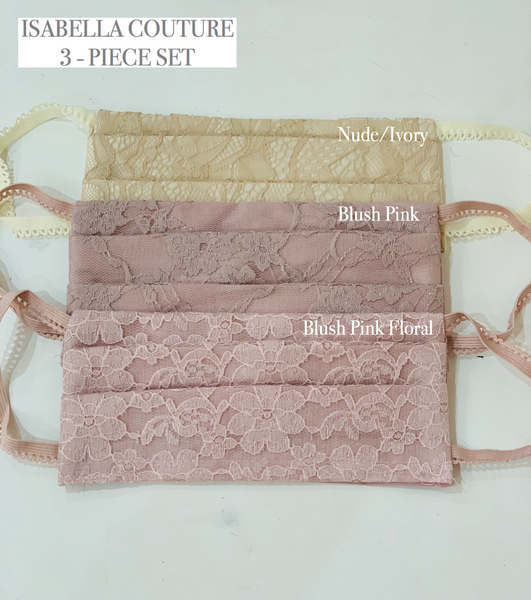 3 SET / NON-MEDICAL BLUSH PINK FASHION MASK