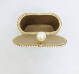 PRE-ORDER Champagne Luxury Pearl and Crystal Cage Bag