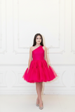 ONE SHOULDER RUFFLE DRESS