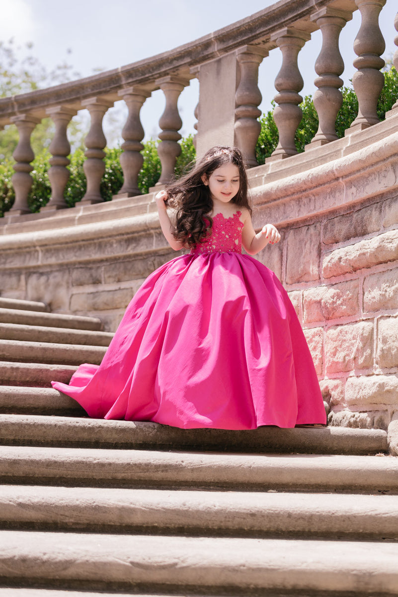 open lace back dress Fairytale Queen – ISABELLA COUTURE