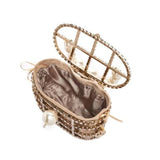 SOLD OUT Luxury Pearl and Crystal Cage Bag