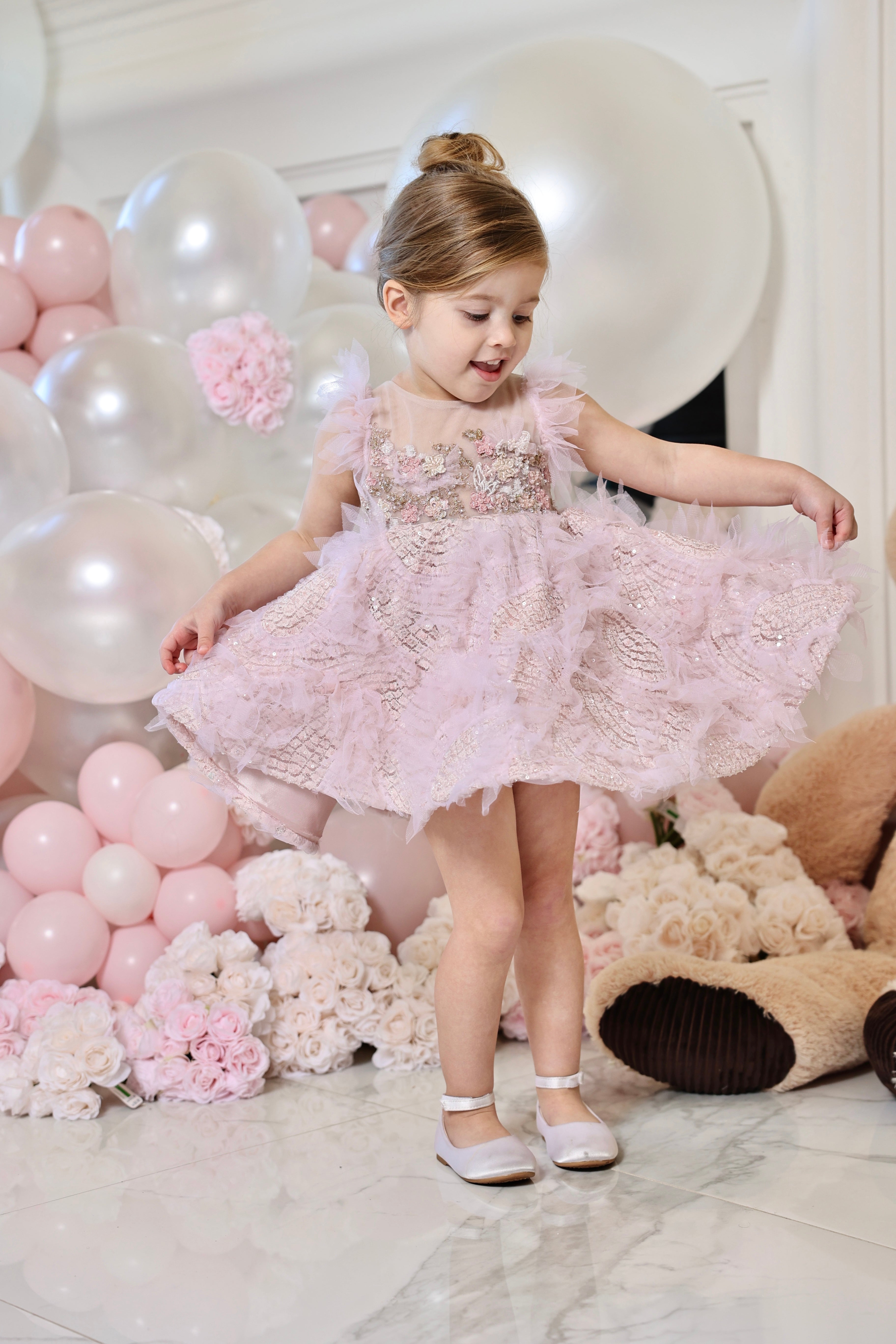 きらきらショルダーフリルブラウス　ピンク　pink meltie 5a60d566d8f0ad284bd64bddfb85ff